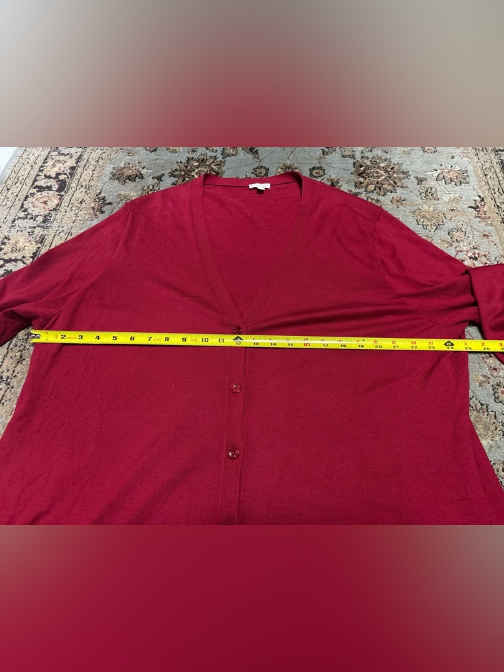 Talbots Raspberry Red Knit Cardigan - Picture 5 of 6
